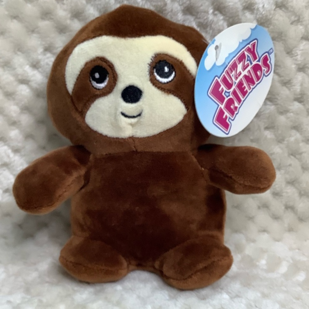 Fuzzy Friends Brown Sloth Stuffed Animal NEW with Tags NWT